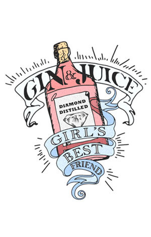 Gin tattoo, for Vintage Tea & Coffee Co.