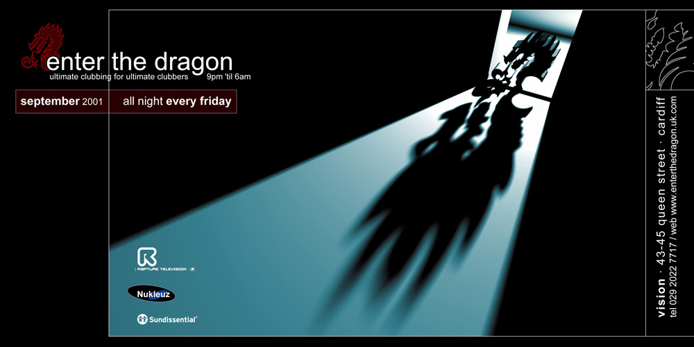 Promotional flyer design for Enter The Dragon, for Enter The Dragon