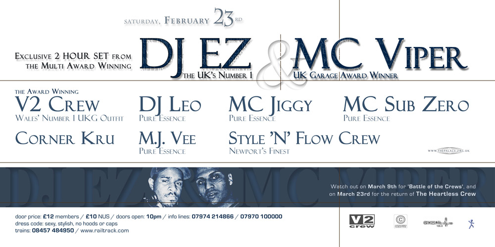 Club event, Heartless Crew and DJ EZ, for Pure Essence