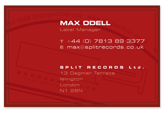 Split Records Business Card
