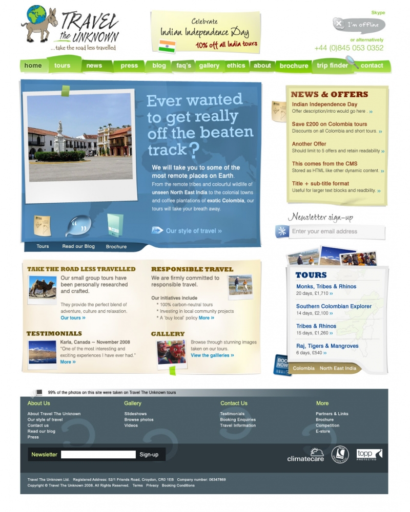 Home page prototype, 2012