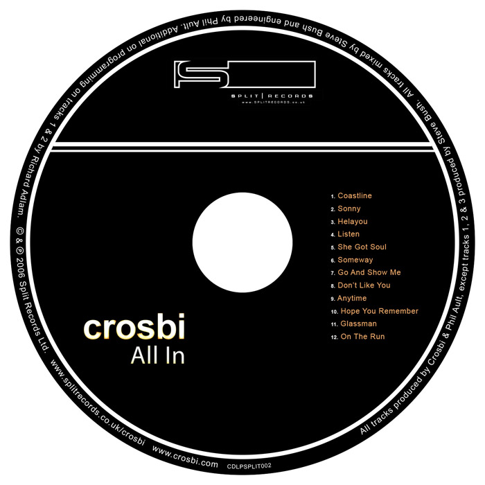 Crosbi, release artwork, for Split Records