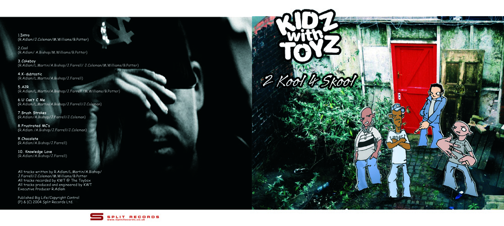 Kidz With Toyz, release artwork, for Split Records