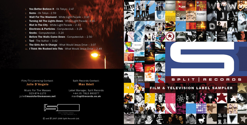 Split Records, sampler release artwork, for Split Records