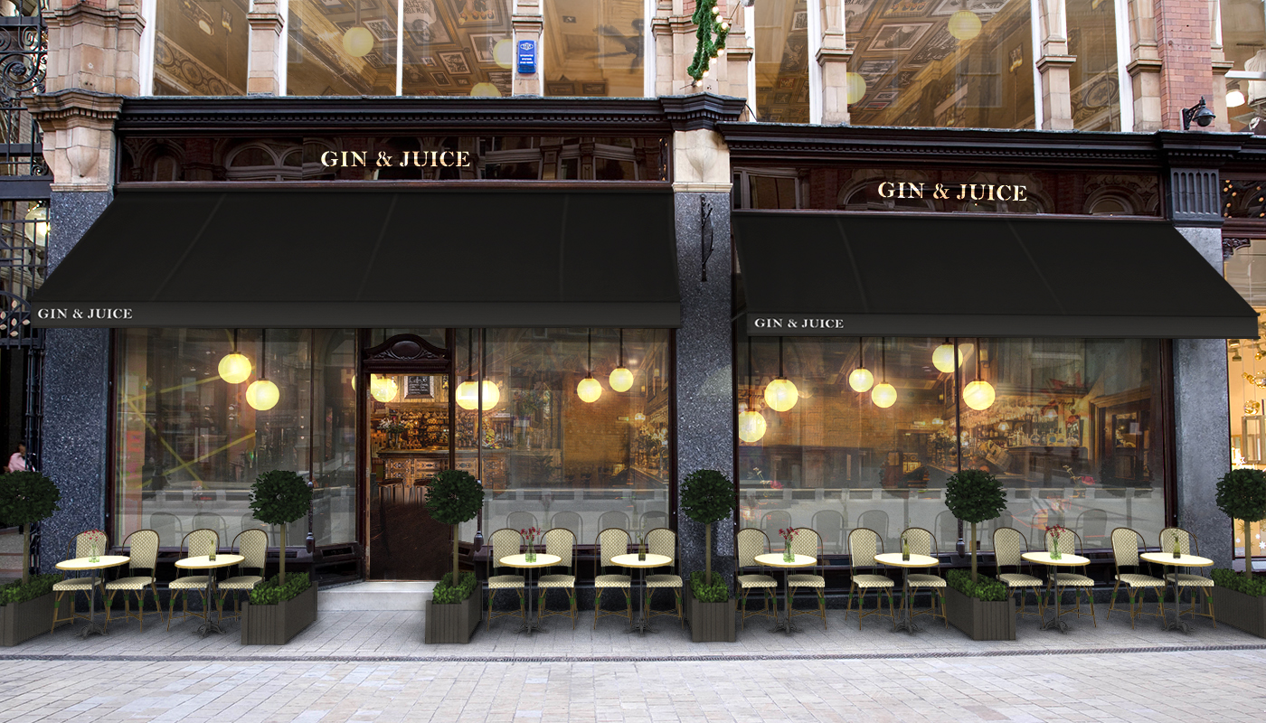 Gin and Juice, Leeds, Visualisation, for Vintage Tea & Coffee Co.
