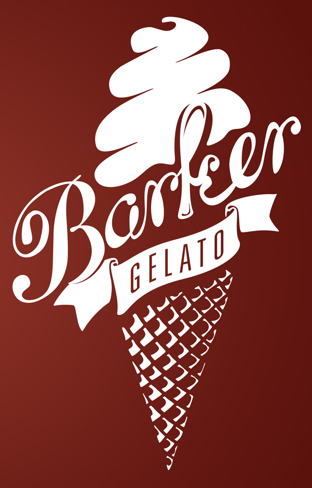 Ice cream parlour Logo drafts and development to final design, for Vintage Tea & Coffee Co.