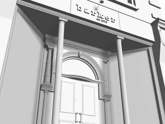 Visualisation of shop exterior