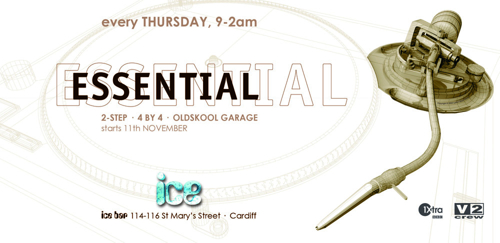Promotional flyer design for Essential, for Ice Bar