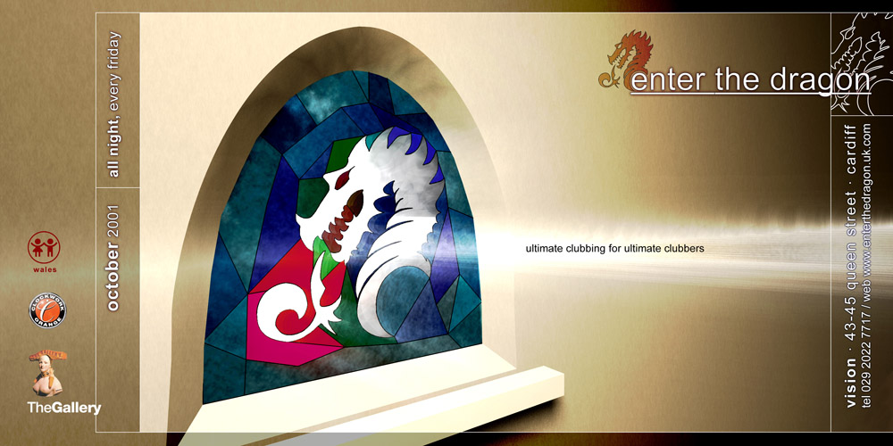 Promotional flyer design for Enter The Dragon, for Enter The Dragon