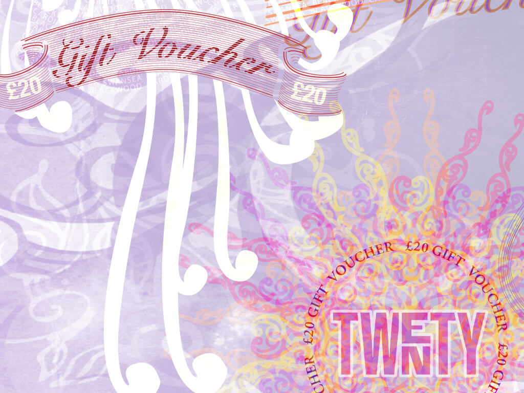 Gift voucher Barker clothing store promotion, for Robert Barker