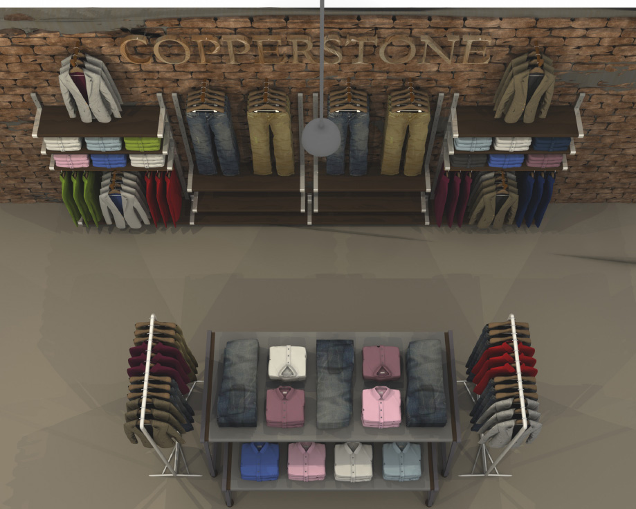 Shop fit visualisation, for Copperstone