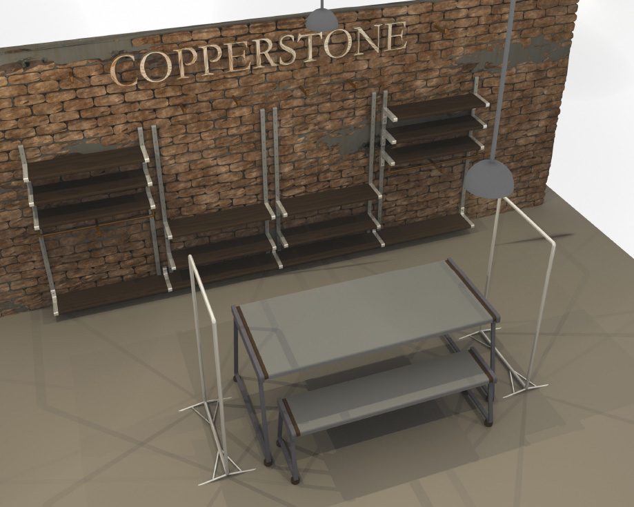 Shop fit visualisation, for Copperstone