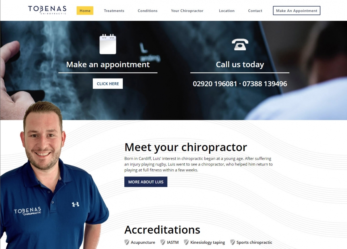Tobenas Chiropractic Website
